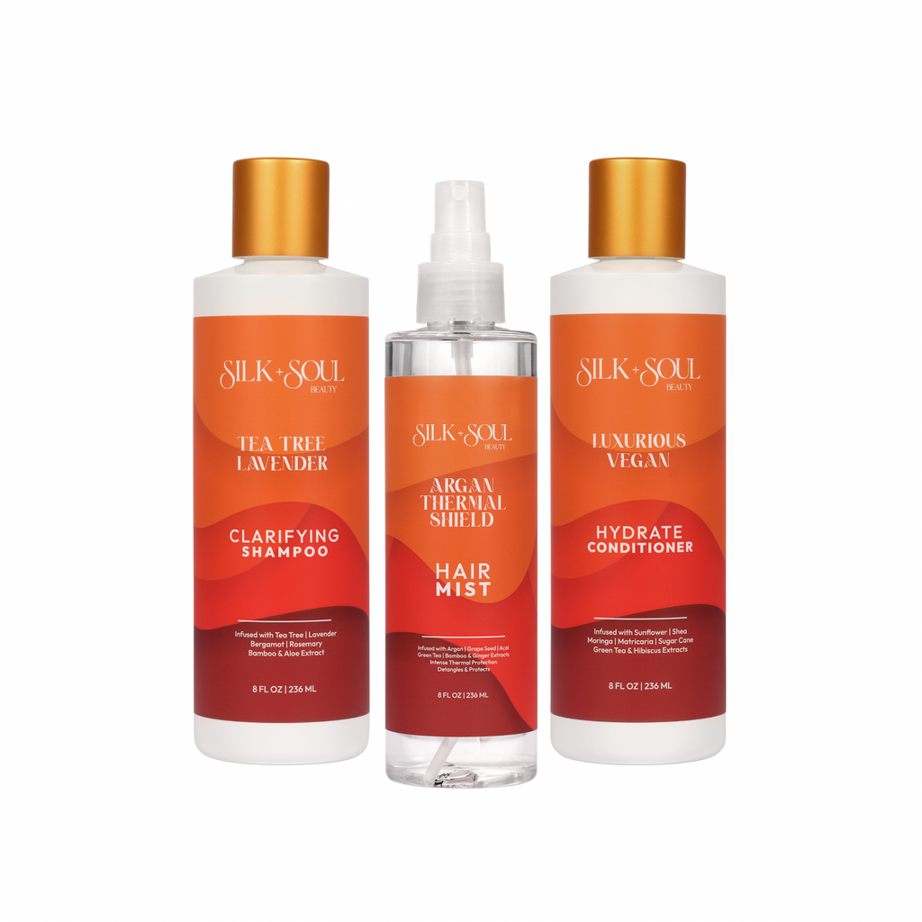 Silk Press Essentials Trio | At-Home Silk Press Kit – Silk + Soul